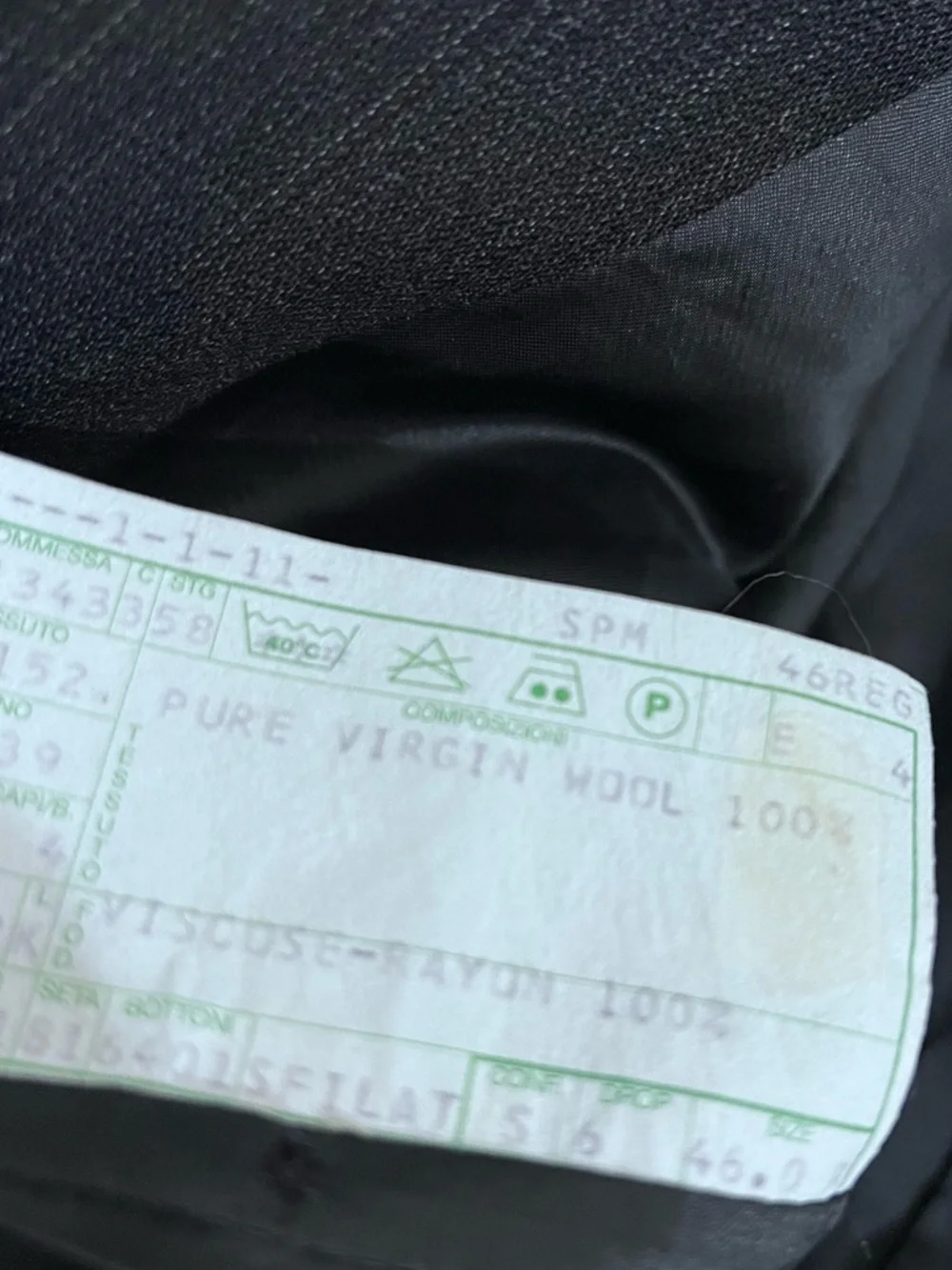 Vtg Giorgio Armani Le Collezioni gray Pinstripe Blazer suit jacket 46R 90s wool - Picture 7 of 7